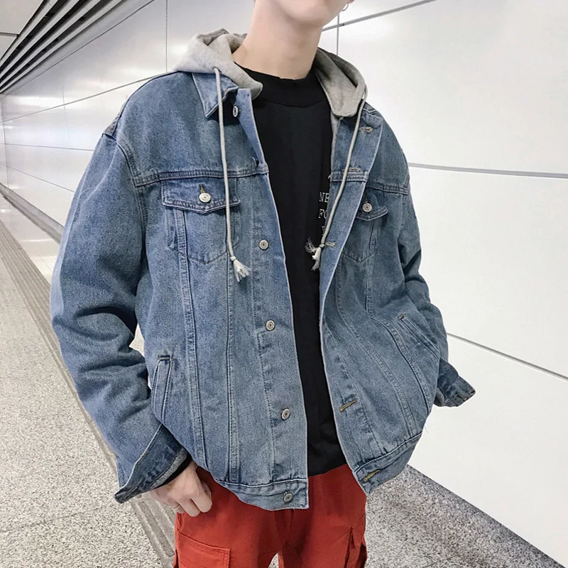 New Autumn Winter Fashion Men Retro Loose Hooded Denim Jacket Men's Black Casual Washed Jean Jacket Coat Cowboy Outerwear Male
New Autumn Winter Fashion Men Retro Loose Hooded Denim Jacket Men's Black Casual Washed Jean Jacket Coat Cowboy Outerwear Male