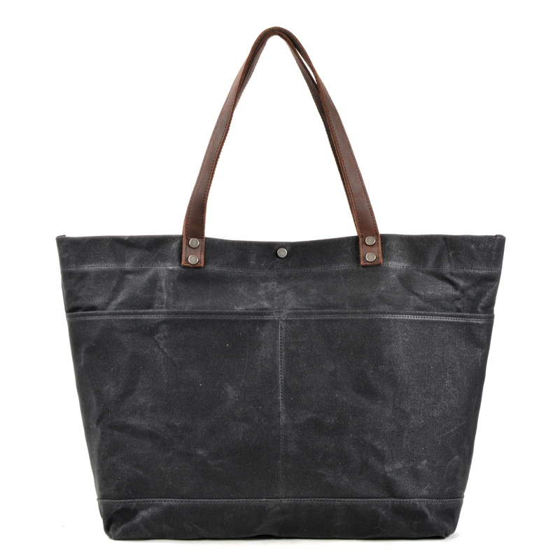Tote Shoulder Bag Oil Wax Canvas Large Capacity Fashion Handbag Simple Messenger Shopping Bag
Tote Shoulder Bag Oil Wax Canvas Large Capacity Fashion Handbag Simple Messenger Shopping Bag