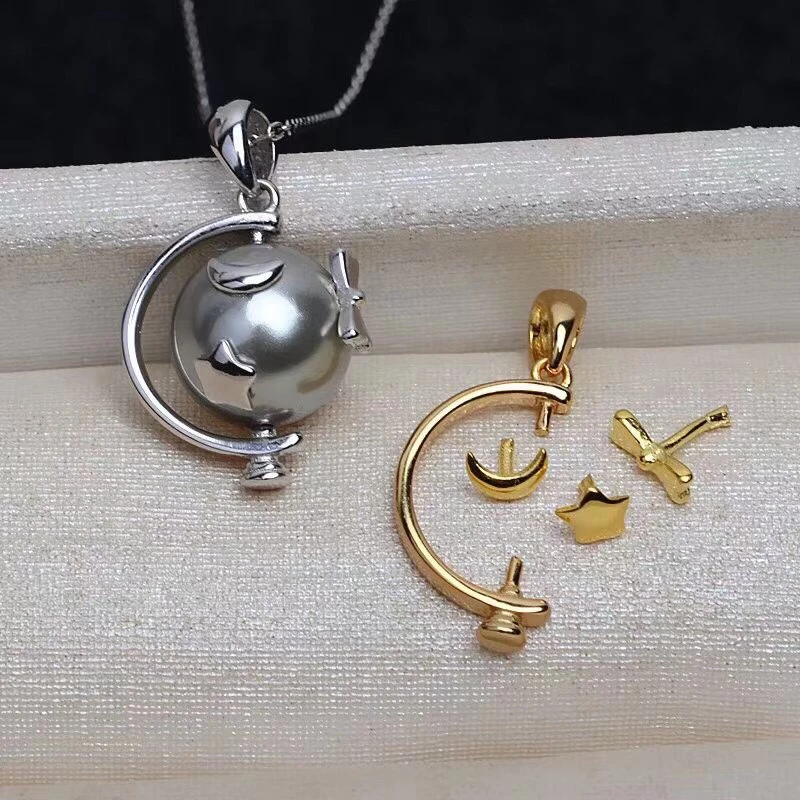 Globe New DIY Mount 925 Sterling Silver Pendant Base Settings Mountings Findings Parts for Pearl Crystal Jade Agate 5pcs/lot
Globe New DIY Mount 925 Sterling Silver Pendant Base Settings Mountings Findings Parts for Pearl Crystal Jade Agate 5pcs/lot
