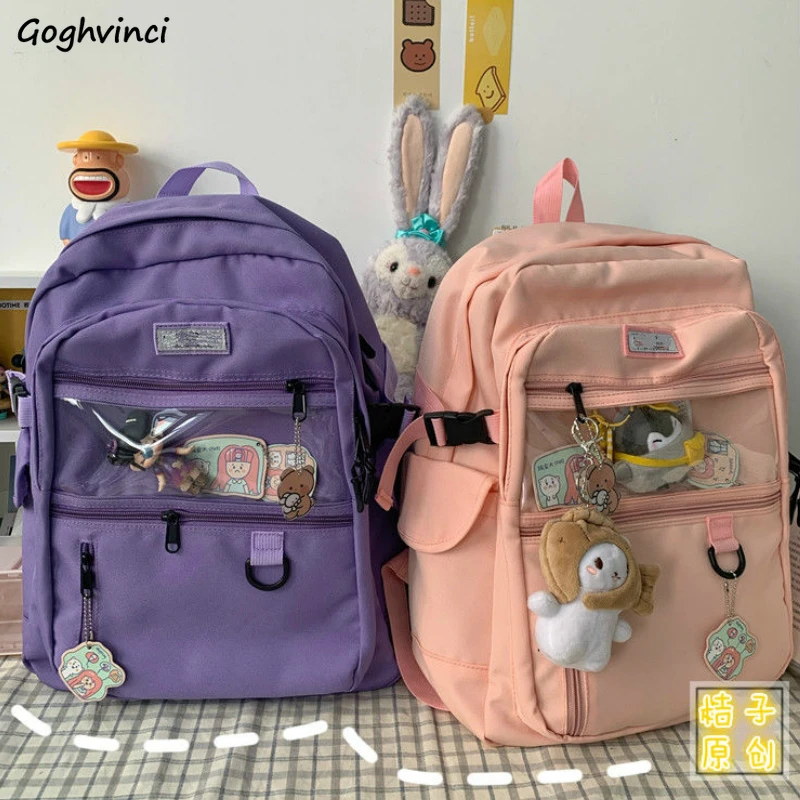 Backpacks Women Oxford Casual Solid Simple Students Preppy Sweet Backpack Womens All-match Travel Bags Side Pockets Fashion Chic
Backpacks Women Oxford Casual Solid Simple Students Preppy Sweet Backpack Womens All-match Travel Bags Side Pockets Fashion Chic