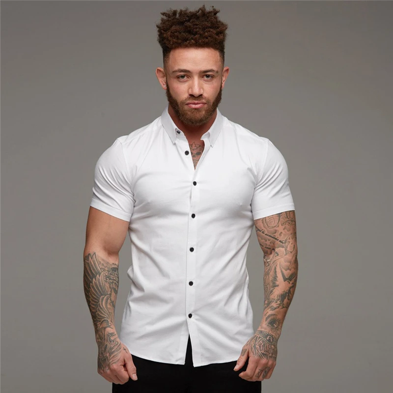 Summer Casual Shirts for Men Short Sleeve Turn-down Collar Shirt Masculina Camisa Slim Fit Male Blouse Homme Chemise
Summer Casual Shirts for Men Short Sleeve Turn-down Collar Shirt Masculina Camisa Slim Fit Male Blouse Homme Chemise