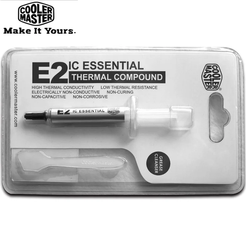 Cooler Master E2 2.4g Thermal Grease Paste Compound Silicon for CPU /Display card/ memory /power Chipset Cooling with scraper
Cooler Master E2 2.4g Thermal Grease Paste Compound Silicon for CPU /Display card/ memory /power Chipset Cooling with scraper