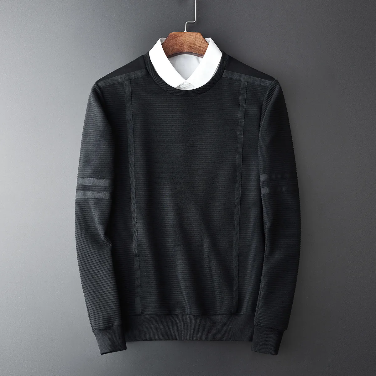 Dark Grain Fleece Sweatshirts Hight Quality Solid Color Round Collar Patchwork Black Men's Hoodies Plus Size M-4XL
Dark Grain Fleece Sweatshirts Hight Quality Solid Color Round Collar Patchwork Black Men's Hoodies Plus Size M-4XL