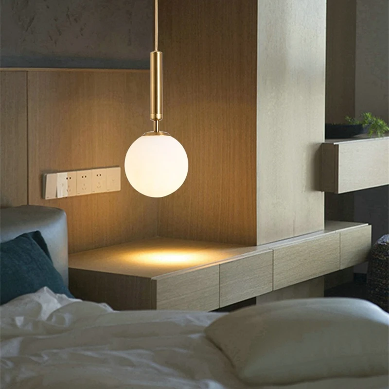 Nordic Pendant Lights Minimalist Gold Glass Ball Lampshade Hanging Lights Fixtures for Dining Room Bedroom Bedside Deco Lighting
Nordic Pendant Lights Minimalist Gold Glass Ball Lampshade Hanging Lights Fixtures for Dining Room Bedroom Bedside Deco Lighting