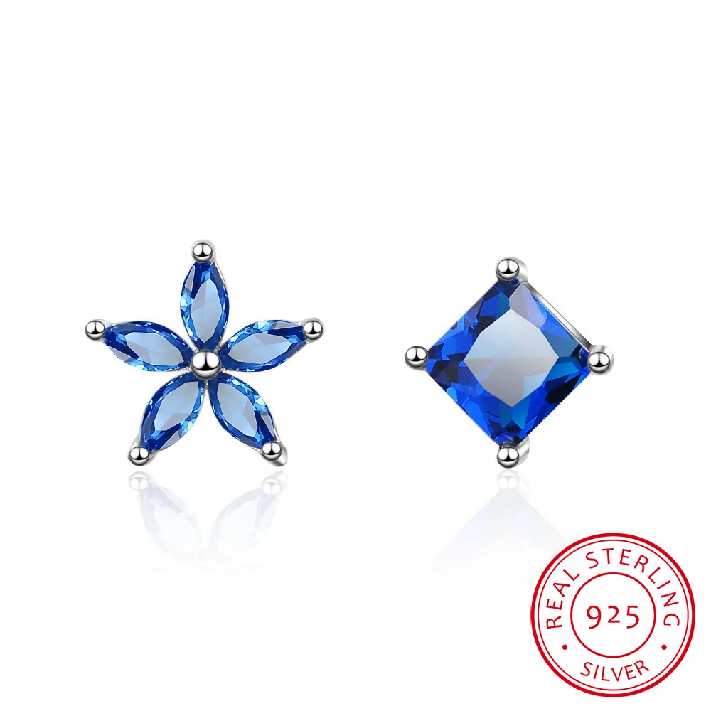 Asymmetrical Simple Blue Flower Earrings 925 Sterling Silver Zircon Earrings For Women Girl boucle d'oreille S-E648
Asymmetrical Simple Blue Flower Earrings 925 Sterling Silver Zircon Earrings For Women Girl boucle d'oreille S-E648