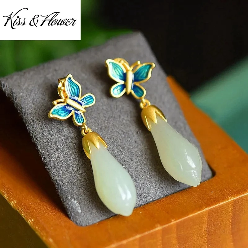 KISS&FLOWER ER234 Fine Jewelry Wholesale Fashion Woman Bride Girl Birthday Wedding Gift Orchid Butterfly 24KT Gold Stud Earrings
KISS&FLOWER ER234 Fine Jewelry Wholesale Fashion Woman Bride Girl Birthday Wedding Gift Orchid Butterfly 24KT Gold Stud Earrings