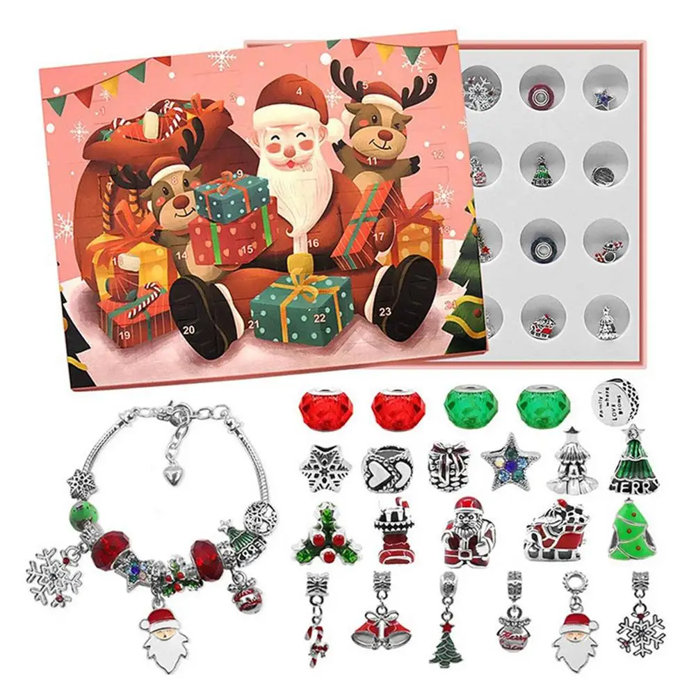 Christmas Advent Calendars Countdown Calendar With Fashion Bracelet 24 Days Diy Christmas Decoration For Home Bell Jewelry Gift
Christmas Advent Calendars Countdown Calendar With Fashion Bracelet 24 Days Diy Christmas Decoration For Home Bell Jewelry Gift