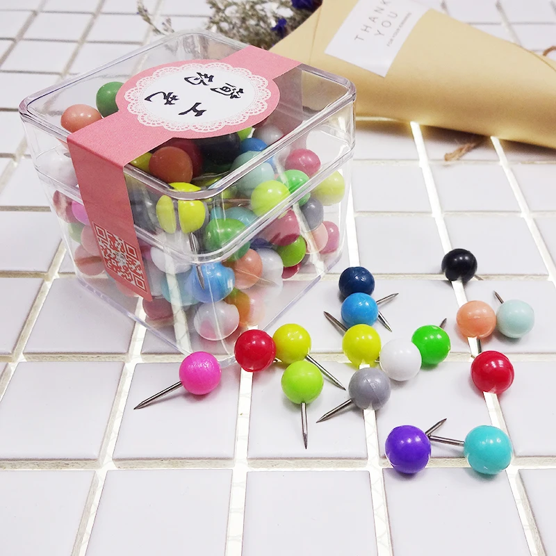 Chuangzhong Earth Pin Pushpin Thumbtack Candy Color Photo Wall Plastic Pushpin 120PCS
Chuangzhong Earth Pin Pushpin Thumbtack Candy Color Photo Wall Plastic Pushpin 120PCS