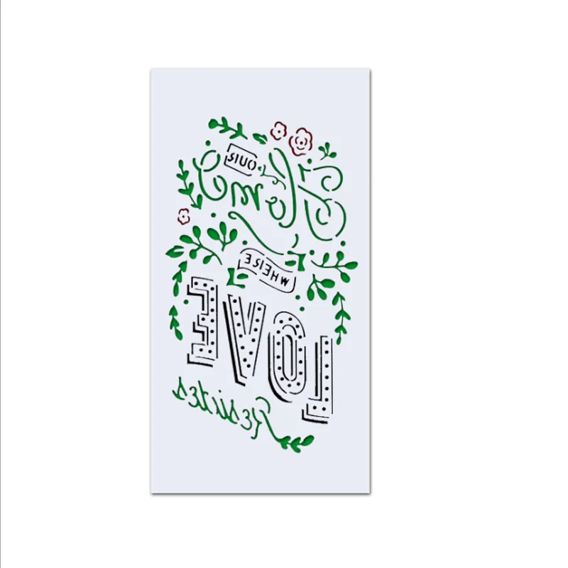 1pc LOVE Pattern Stencils Wall DIY Scrapbook Diary Coloring Embossing Album Decorative Painting Template Office School Supplies
1pc LOVE Pattern Stencils Wall DIY Scrapbook Diary Coloring Embossing Album Decorative Painting Template Office School Supplies