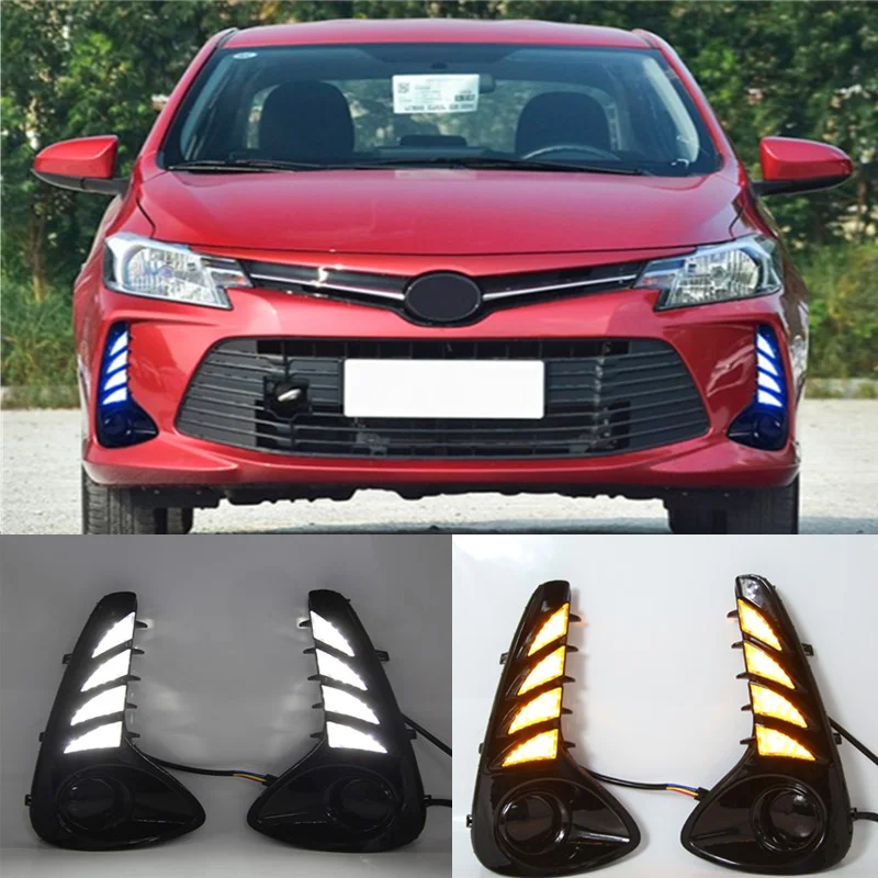 1 Pair Car Daytime Running Light Turn Signal Light 2-Color DRL LED Fog Lamp For Toyota Vios 2020 2021
1 Pair Car Daytime Running Light Turn Signal Light 2-Color DRL LED Fog Lamp For Toyota Vios 2020 2021