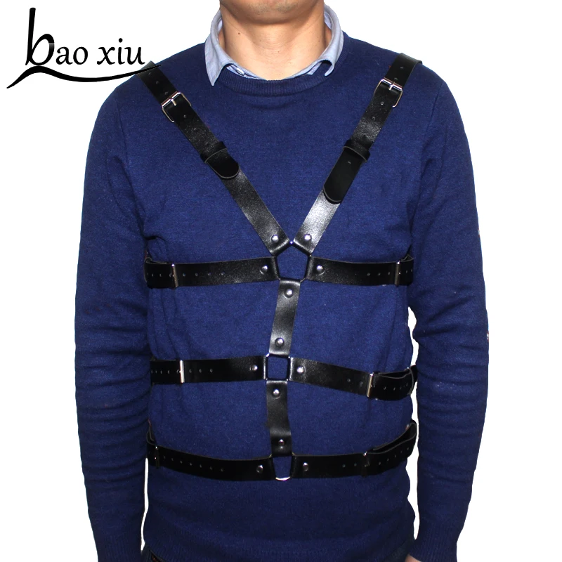 New Vintage Gothic Leather Corset Belts Sexy Chest Straps Shoulders Suspenders Men Body Harness Female Wide Belt Accessory
New Vintage Gothic Leather Corset Belts Sexy Chest Straps Shoulders Suspenders Men Body Harness Female Wide Belt Accessory