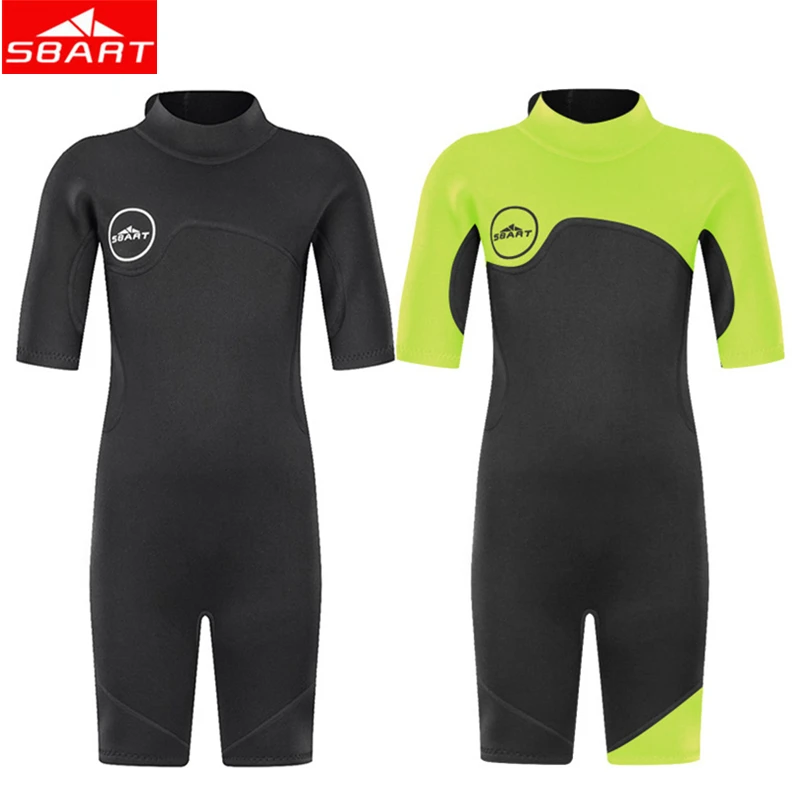 SBART Child Diving Wetsuit 2mm Short Sleeve Neoprene Nylon Diving suit for Boy One piece Keep Warm Sunscreen Swimming Swimsuit
SBART Child Diving Wetsuit 2mm Short Sleeve Neoprene Nylon Diving suit for Boy One piece Keep Warm Sunscreen Swimming Swimsuit