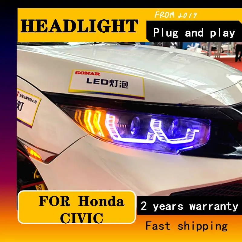 Car Styling For Honda Civic Head Lamp 2019 New Civic LED Headlight LED DRL DynamicTurn Signal LED Low Beam High Beam Accessories
Car Styling For Honda Civic Head Lamp 2019 New Civic LED Headlight LED DRL DynamicTurn Signal LED Low Beam High Beam Accessories