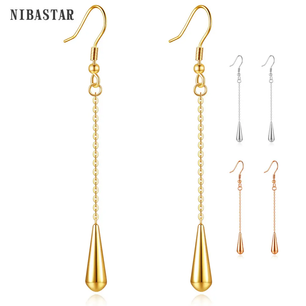 Stainless Steel Water Drop Long Tassel Dangle Earrings for women girls
Stainless Steel Water Drop Long Tassel Dangle Earrings for women girls