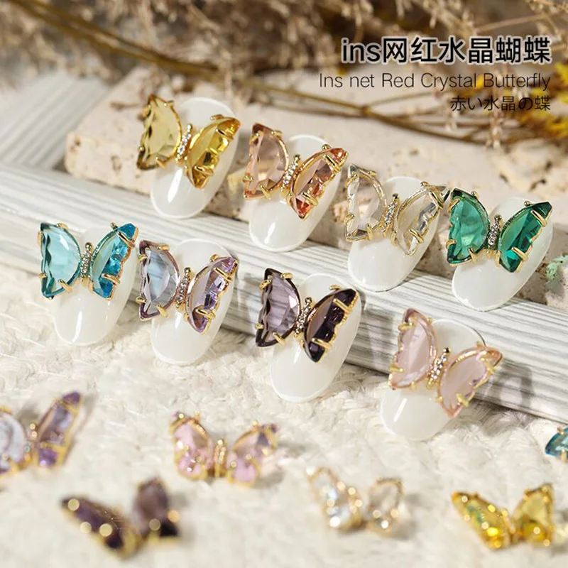 5pcs Japanese-style nail art jewelry ice transparent crystal butterfly zircon nail decoration fairy nail art butterfly ornament
5pcs Japanese-style nail art jewelry ice transparent crystal butterfly zircon nail decoration fairy nail art butterfly ornament