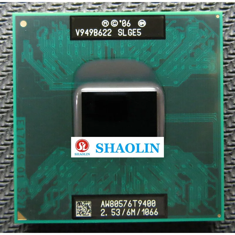 Original SHAOLIN Official Version T9400 2.5GHz Dual-Core Dual-Thread CPU Processor 6M 35W Socket P Free Shipping
Original SHAOLIN Official Version T9400 2.5GHz Dual-Core Dual-Thread CPU Processor 6M 35W Socket P Free Shipping