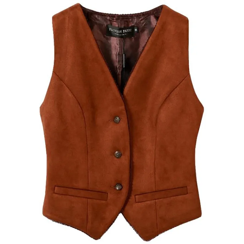 Fashion suede waistcoat women autumn winter all-match v-neck solid color thickened short vest
Fashion suede waistcoat women autumn winter all-match v-neck solid color thickened short vest