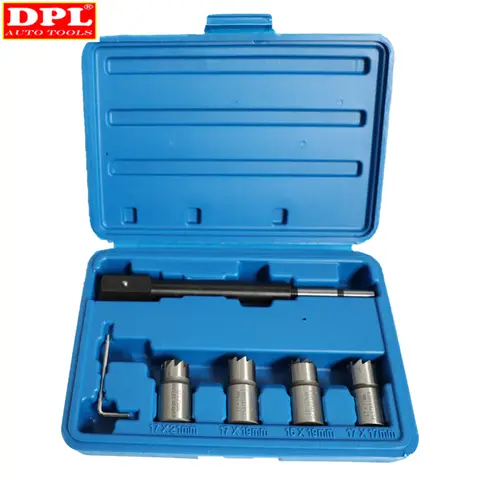 5 PCS Injetor Diesel Conjunto de ferramentas de corte de assento Kit de ferramentas de corte de carbono mais limpo