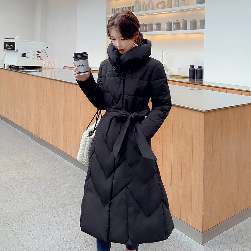 Women's Winter Jacket X-Long Solid Turn Down Collar Korean Style Ladies Parkas with Sashes Zipper Pockets Casual Female Outwear
Women's Winter Jacket X-Long Solid Turn Down Collar Korean Style Ladies Parkas with Sashes Zipper Pockets Casual Female Outwear