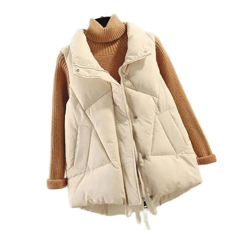 Ladies Vest New Autumn Winter External Wear Female Jacket Stand-Up Collar All-Match Waistcoat Outside Women Down Cotton Vest
Ladies Vest New Autumn Winter External Wear Female Jacket Stand-Up Collar All-Match Waistcoat Outside Women Down Cotton Vest