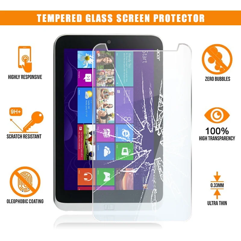 Screen Protector for Acer Iconia A1-830 7.9" Tablet Tempered Glass 9H Scratch Resistant Anti-fingerprint Film Guard Cover
Screen Protector for Acer Iconia A1-830 7.9" Tablet Tempered Glass 9H Scratch Resistant Anti-fingerprint Film Guard Cover