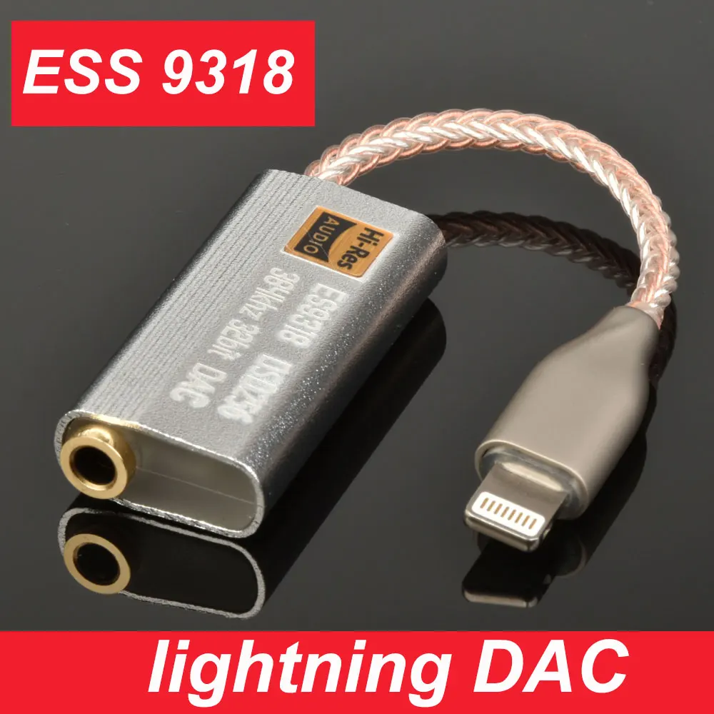 New ESS chip Amp For iphone Headphone Amplifier HiFi Decoding USB To 3.5MM Adapter DAC Portable Audio Out For apple/ios
New ESS chip Amp For iphone Headphone Amplifier HiFi Decoding USB To 3.5MM Adapter DAC Portable Audio Out For apple/ios