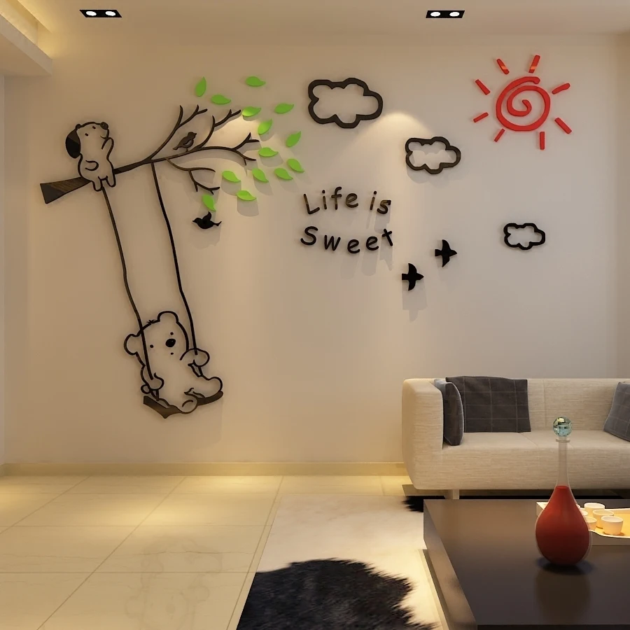Acrylic Bear Swing 3d Wall Sticker Tv Backgroud Wall Decor Wall Stickers For Kids Rooms Baby Room Lovely 3d Wall Sticker 5 Sizes
Acrylic Bear Swing 3d Wall Sticker Tv Backgroud Wall Decor Wall Stickers For Kids Rooms Baby Room Lovely 3d Wall Sticker 5 Sizes
