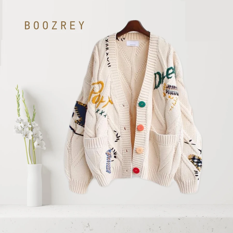 BoozRey Winter Clothes Women Sweater Cardigan Casual Y2k Harajuku Letter Embroidery Sweaters Loose Short Long Sleeve Top Coat
BoozRey Winter Clothes Women Sweater Cardigan Casual Y2k Harajuku Letter Embroidery Sweaters Loose Short Long Sleeve Top Coat