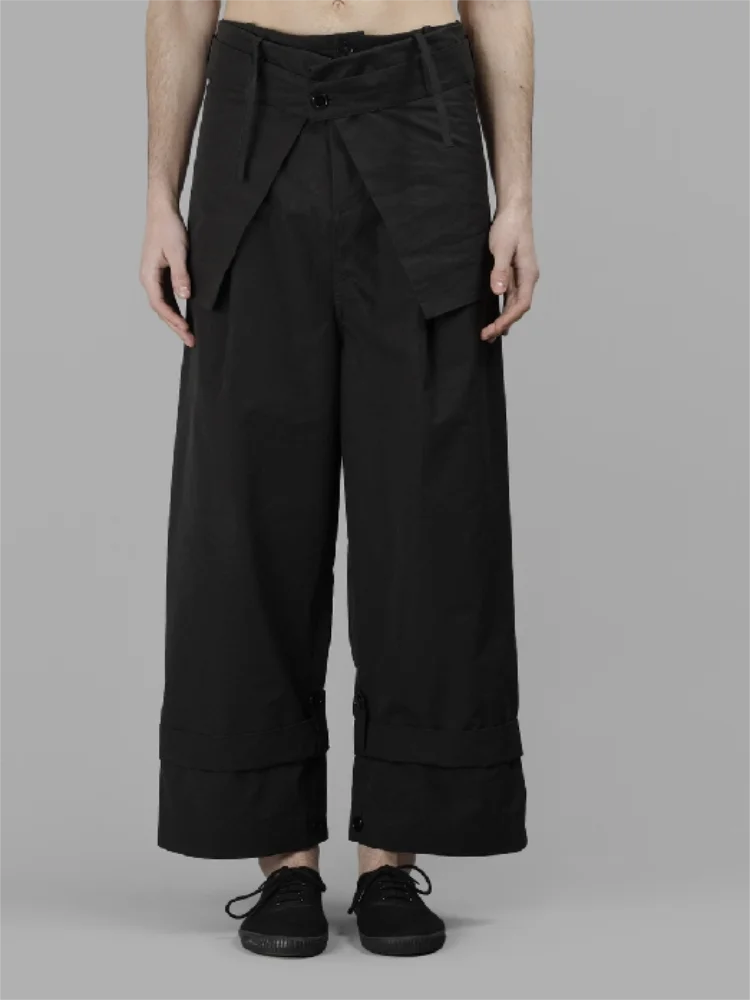 Spring and Autumn New Men's Short Apron-style Tie Up Straight Pants Loose Black Pants Bottoms Weaving Wide Leg Pants
Spring and Autumn New Men's Short Apron-style Tie Up Straight Pants Loose Black Pants Bottoms Weaving Wide Leg Pants