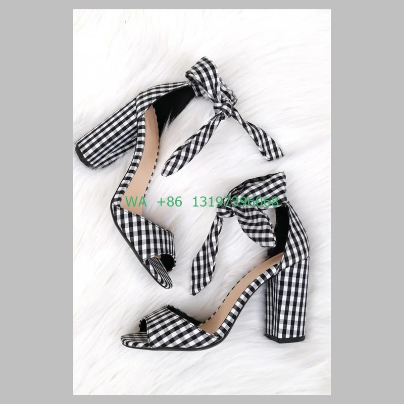 women's simple black/white check sandals open toe chunky square heel cover heel pumps ankle strap sandals casual shoes footwear
women's simple black/white check sandals open toe chunky square heel cover heel pumps ankle strap sandals casual shoes footwear