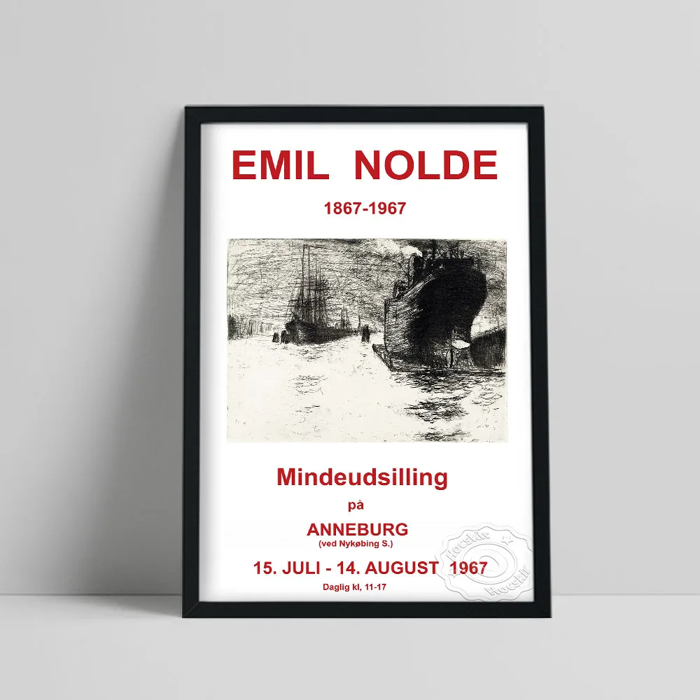 Emil Nolde 1967 Vintage French Exhibition Poster, Mindeudsilling Pa Anneburg Art Print, Ship Wharf Sketch Art Decorative Picture
Emil Nolde 1967 Vintage French Exhibition Poster, Mindeudsilling Pa Anneburg Art Print, Ship Wharf Sketch Art Decorative Picture