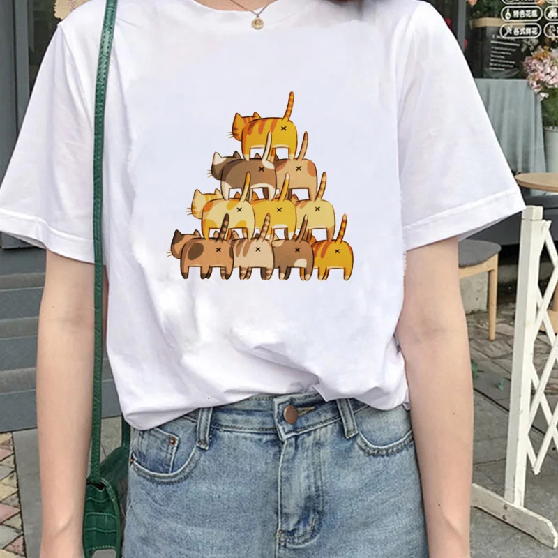 Women's T-shirt Cute Cat Print Short Sleeve Harajuku Graphic T-shirt Top Casual Tee Top Cartoon T-shirt Female dropshipping
Women's T-shirt Cute Cat Print Short Sleeve Harajuku Graphic T-shirt Top Casual Tee Top Cartoon T-shirt Female dropshipping