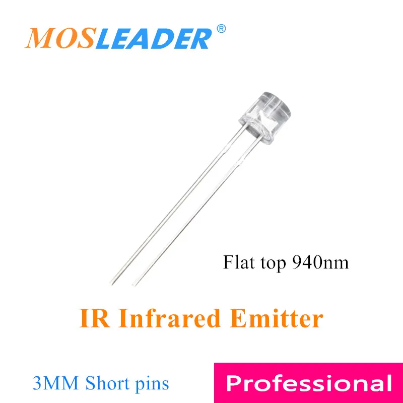 Mosleader 1000 шт. 3 мм плоский верхсветодиодный 940nm ИК инфракрасный излучатель диоды F3 верхний Плоский прозрачный короткий контакты
Mosleader 1000 шт. 3 мм плоский верхсветодиодный 940nm ИК инфракрасный излучатель диоды F3 верхний Плоский прозрачный короткий контакты