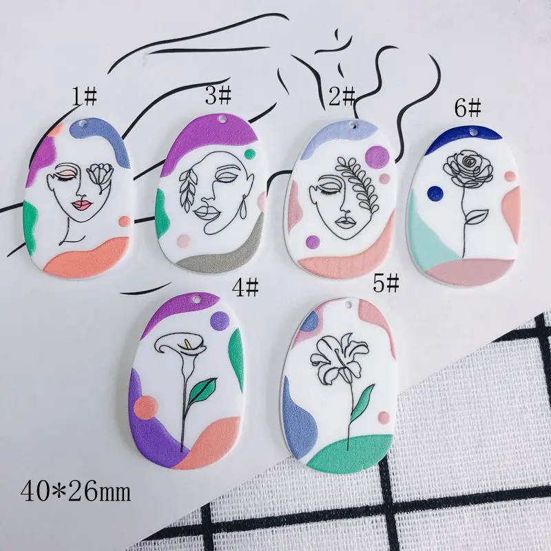 DIY jewelry accessories wholesale resin acrylic simple art oil painting abstract figure painting flower small pendant
DIY jewelry accessories wholesale resin acrylic simple art oil painting abstract figure painting flower small pendant