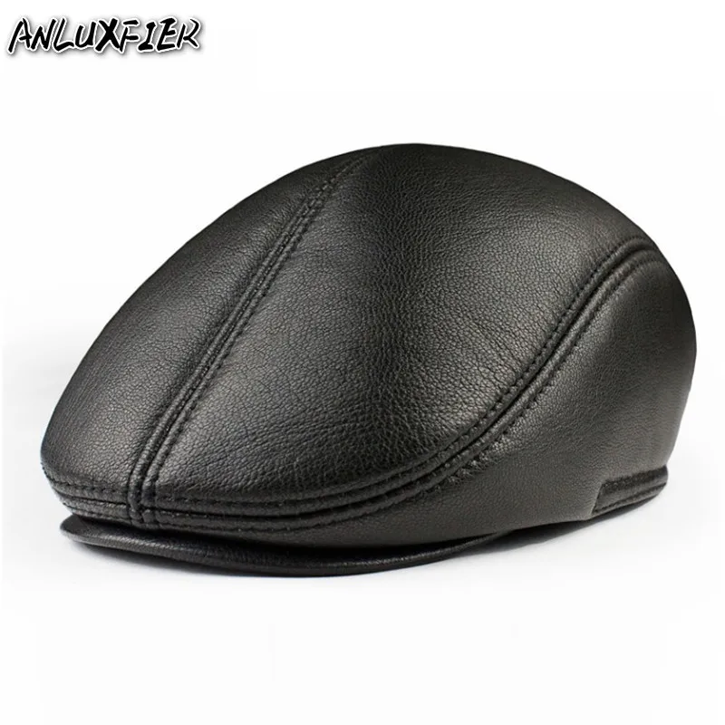 B-8653 Male Genuine Leather Visors Hat Men's Winter Warm Sheepskin Beret Cap Men Ear Protection Duck Tongue Forward Caps
B-8653 Male Genuine Leather Visors Hat Men's Winter Warm Sheepskin Beret Cap Men Ear Protection Duck Tongue Forward Caps