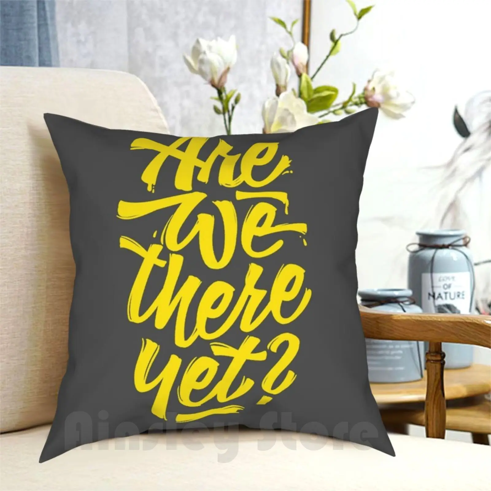 Are We There Yet -Typographic Road Trip Design Pillow Case Printed Home Soft DIY Pillow cover Giftoriginal Typography
Are We There Yet -Typographic Road Trip Design Pillow Case Printed Home Soft DIY Pillow cover Giftoriginal Typography
