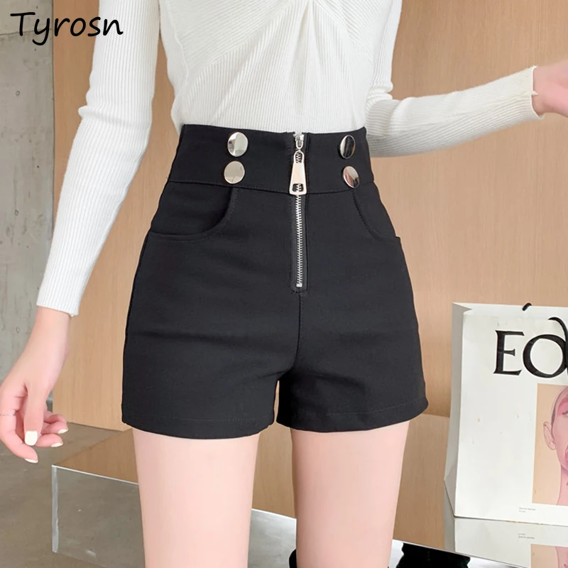 Shorts Women Sexy Black High Waist Skinny Short Streetwear Design Zipper Button Fashion Casual Trousers Female All-match Ulzzang
Shorts Women Sexy Black High Waist Skinny Short Streetwear Design Zipper Button Fashion Casual Trousers Female All-match Ulzzang
