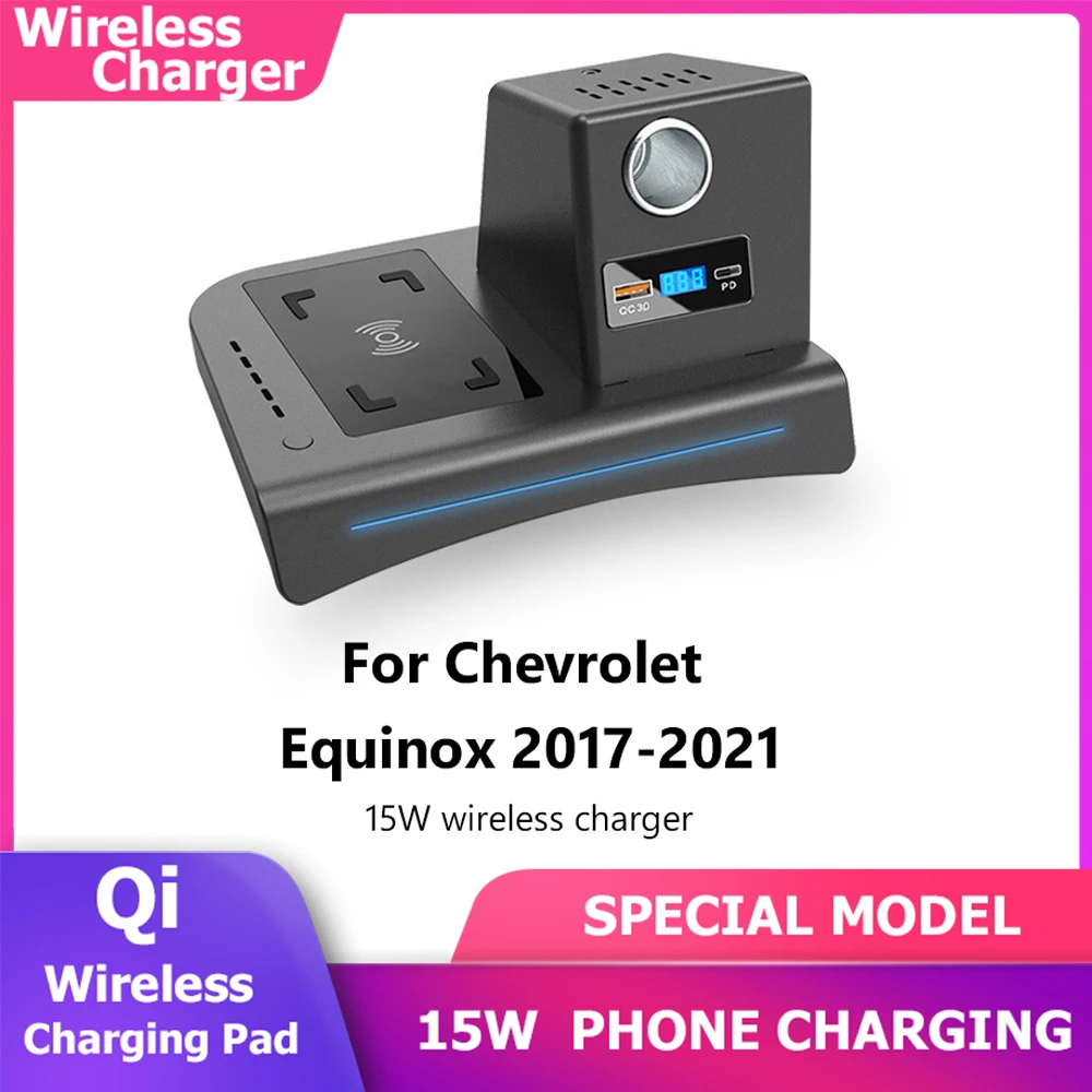 Car Wireless Charger Mobile Phone Charging Plate For Chevrolet EQUINOX 2017-2021 Cigarette Lighter Installation Accessories
Car Wireless Charger Mobile Phone Charging Plate For Chevrolet EQUINOX 2017-2021 Cigarette Lighter Installation Accessories