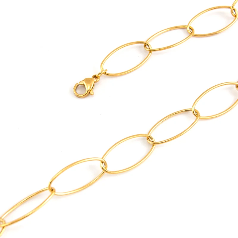 Stainless Steel Women Necklace Oval Unique Choker 10x20mm O Link Chain Long Necklace Silver/gold Color Collares Jewelry Gift
Stainless Steel Women Necklace Oval Unique Choker 10x20mm O Link Chain Long Necklace Silver/gold Color Collares Jewelry Gift
