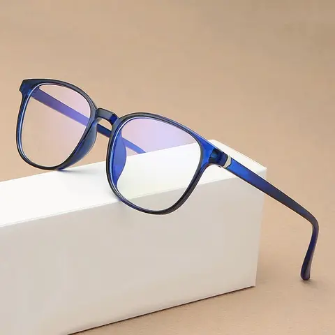 RMM-gafas Retro para hombre y mujer, montura de gafas para ordenador a la moda, antiluz azul, transparente, rosa, marco de plástico
