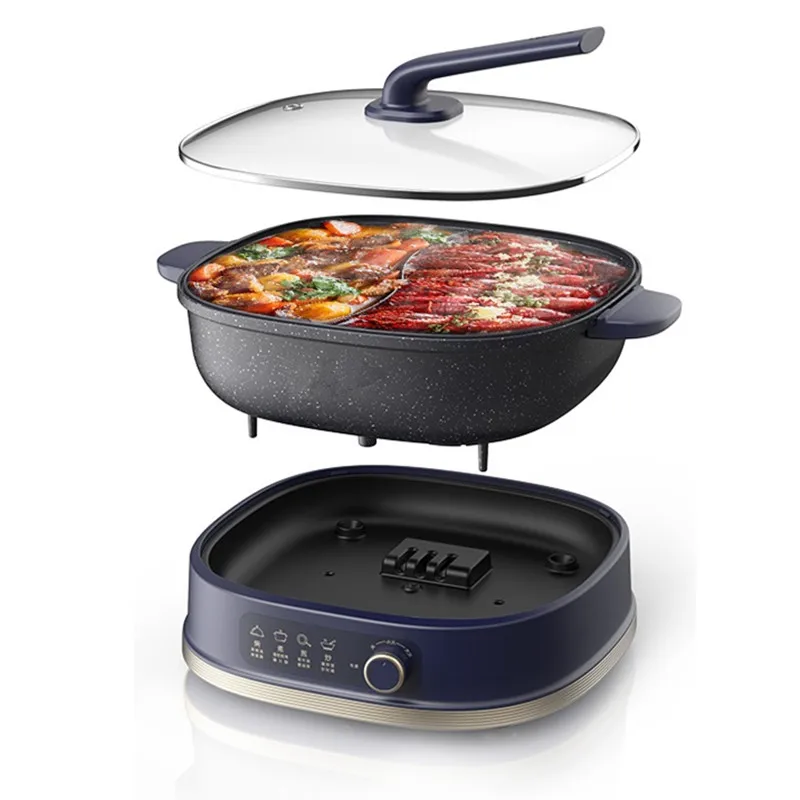 6L Electric Hot Pot 220V Non-stick Multicooker 2 Flavor Frying Pan Electric Cooking Pot Home Appliances
6L Electric Hot Pot 220V Non-stick Multicooker 2 Flavor Frying Pan Electric Cooking Pot Home Appliances