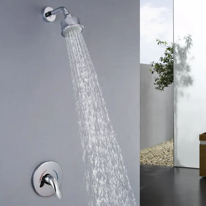 Bathroom Shower Set Brass Simplicity Chrome Top Bath Shower System Embedded Cold and Hot Mixer Faucet Tap Concealed Shower
Bathroom Shower Set Brass Simplicity Chrome Top Bath Shower System Embedded Cold and Hot Mixer Faucet Tap Concealed Shower