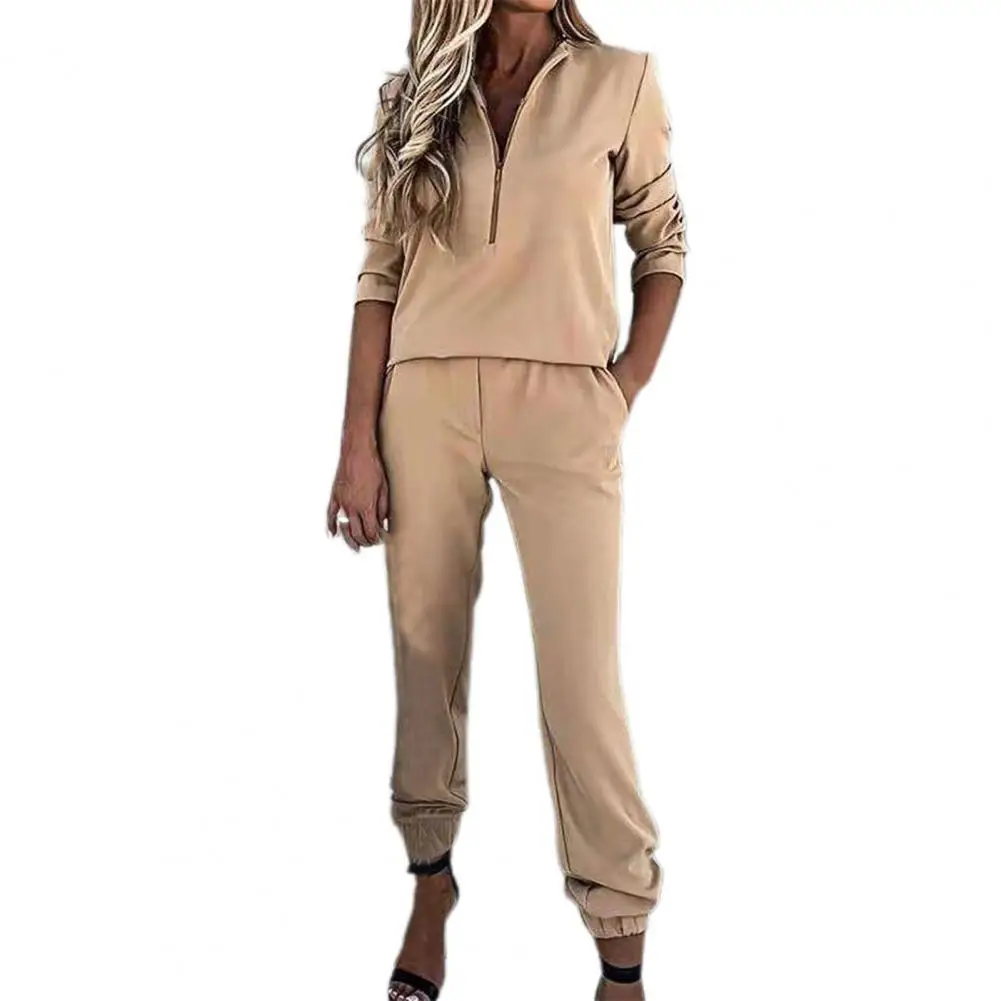 1 Set tracksuit women Solid Color Ankle Banded Suit Long Sleeve Zipper Sweatshirt Pockets Pants Sets Streetwear chandals mujer
1 Set tracksuit women Solid Color Ankle Banded Suit Long Sleeve Zipper Sweatshirt Pockets Pants Sets Streetwear chandals mujer