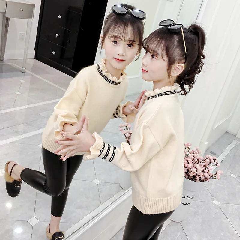 Girls Fashion Lantern Sleeve Knitted Sweaters 2019 New Foreign Trade Children's Ruffles Collar Pullovers Kids Cute Knitwear P278
Girls Fashion Lantern Sleeve Knitted Sweaters 2019 New Foreign Trade Children's Ruffles Collar Pullovers Kids Cute Knitwear P278