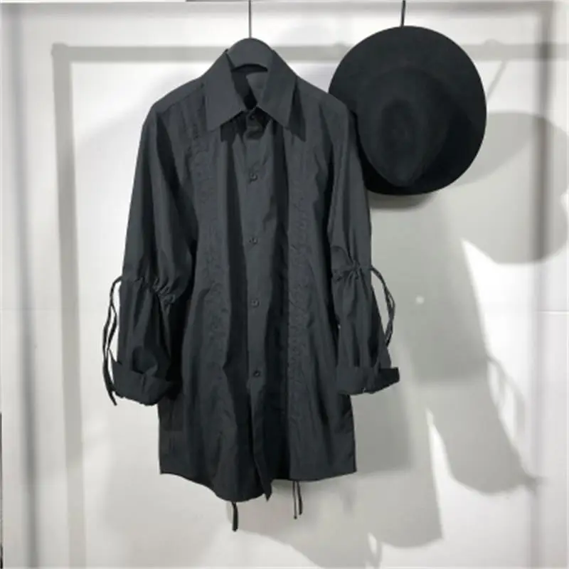 Men's Long-Sleeve Shirt Spring And Autumn New Dark Designer Style Personality Pull Rope Pleated Loose Casual Neutral Shirt
Men's Long-Sleeve Shirt Spring And Autumn New Dark Designer Style Personality Pull Rope Pleated Loose Casual Neutral Shirt