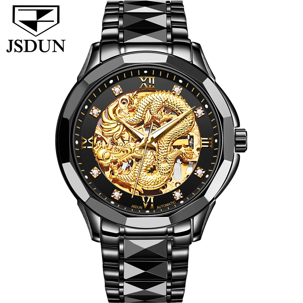 Mens Watch Dragon Skeleton Automatic Mechanical Watches For Men Wrist Watch Tungsten Steel Gold Clock 30m Waterproof 8840
Mens Watch Dragon Skeleton Automatic Mechanical Watches For Men Wrist Watch Tungsten Steel Gold Clock 30m Waterproof 8840