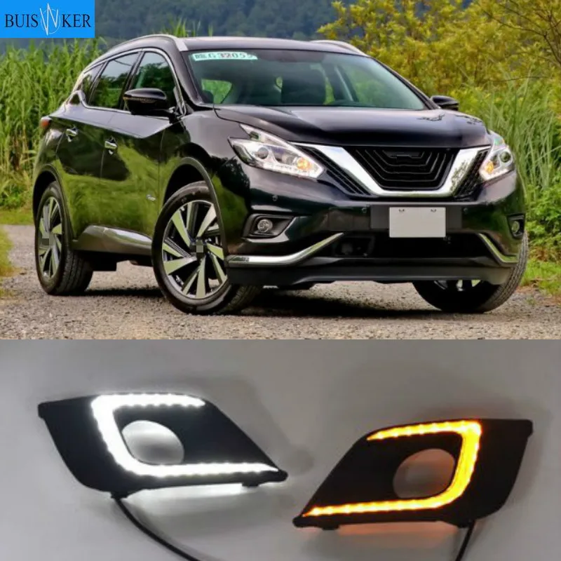 1Pair 12V LED Car DRL Daytime Running Light with yellow turning signal lamp Fog light For Nissan Murano 2015 2016
1Pair 12V LED Car DRL Daytime Running Light with yellow turning signal lamp Fog light For Nissan Murano 2015 2016