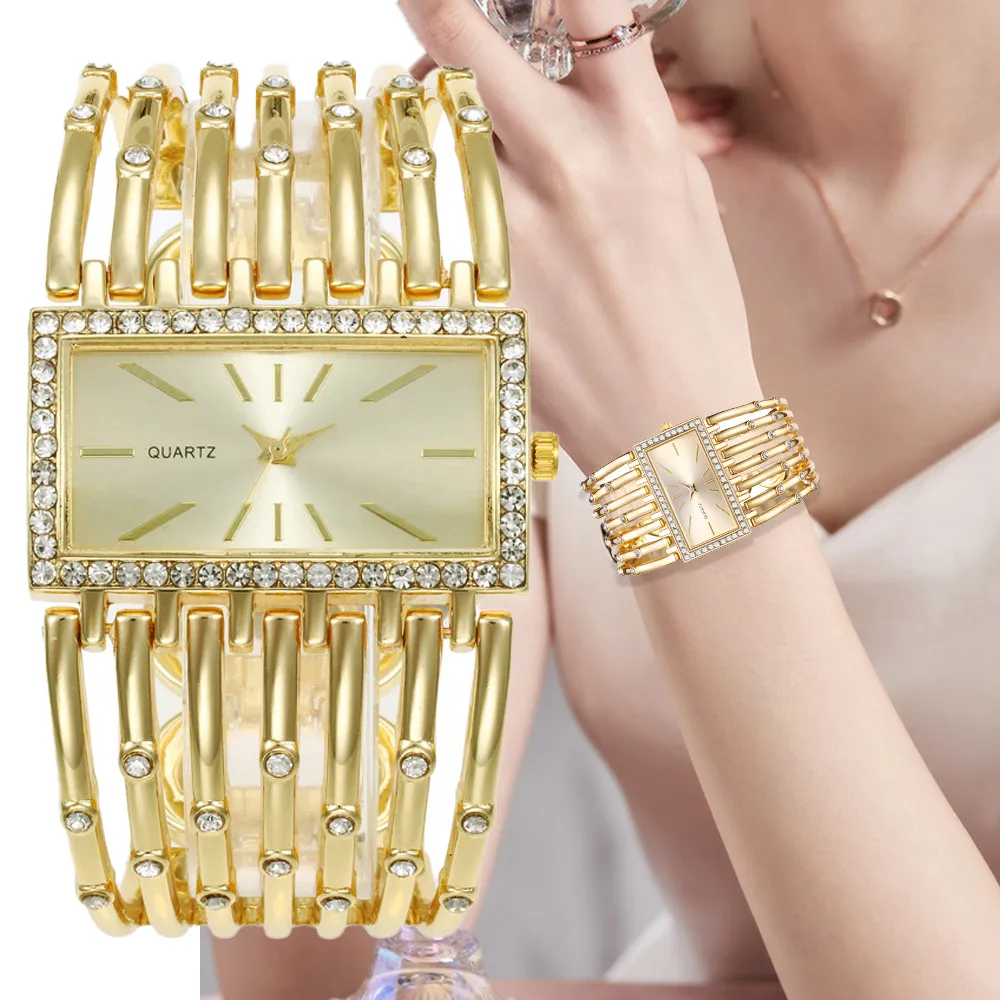 Luxury Qualities Women's Fashion 2023 Diamond Rectangle Watches Gold Alloy Bracelet Wristwatches Simple Ladies Quartz Clock Gift
Luxury Qualities Women's Fashion 2023 Diamond Rectangle Watches Gold Alloy Bracelet Wristwatches Simple Ladies Quartz Clock Gift