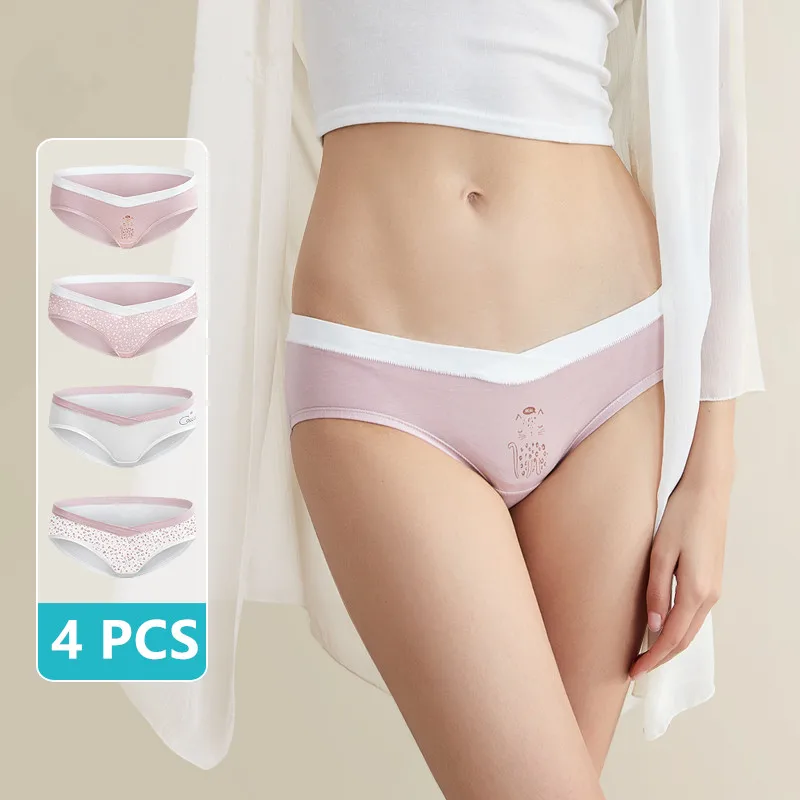4 Pcs Plus Size Sexy Printed Cotton Maternity Panties Low Waist V Briefs for Pregnant Women Summer Pregnancy Underwear Lingerie
4 Pcs Plus Size Sexy Printed Cotton Maternity Panties Low Waist V Briefs for Pregnant Women Summer Pregnancy Underwear Lingerie