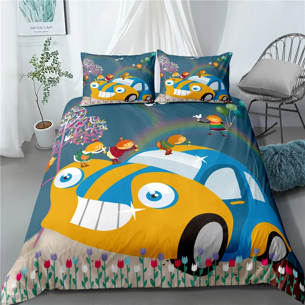 Likurb Cute Little Car Duvet Cover Pillowcase Bedding Set Single Twin Size for Kids Boy Girls Bedroom Decor
Likurb Cute Little Car Duvet Cover Pillowcase Bedding Set Single Twin Size for Kids Boy Girls Bedroom Decor